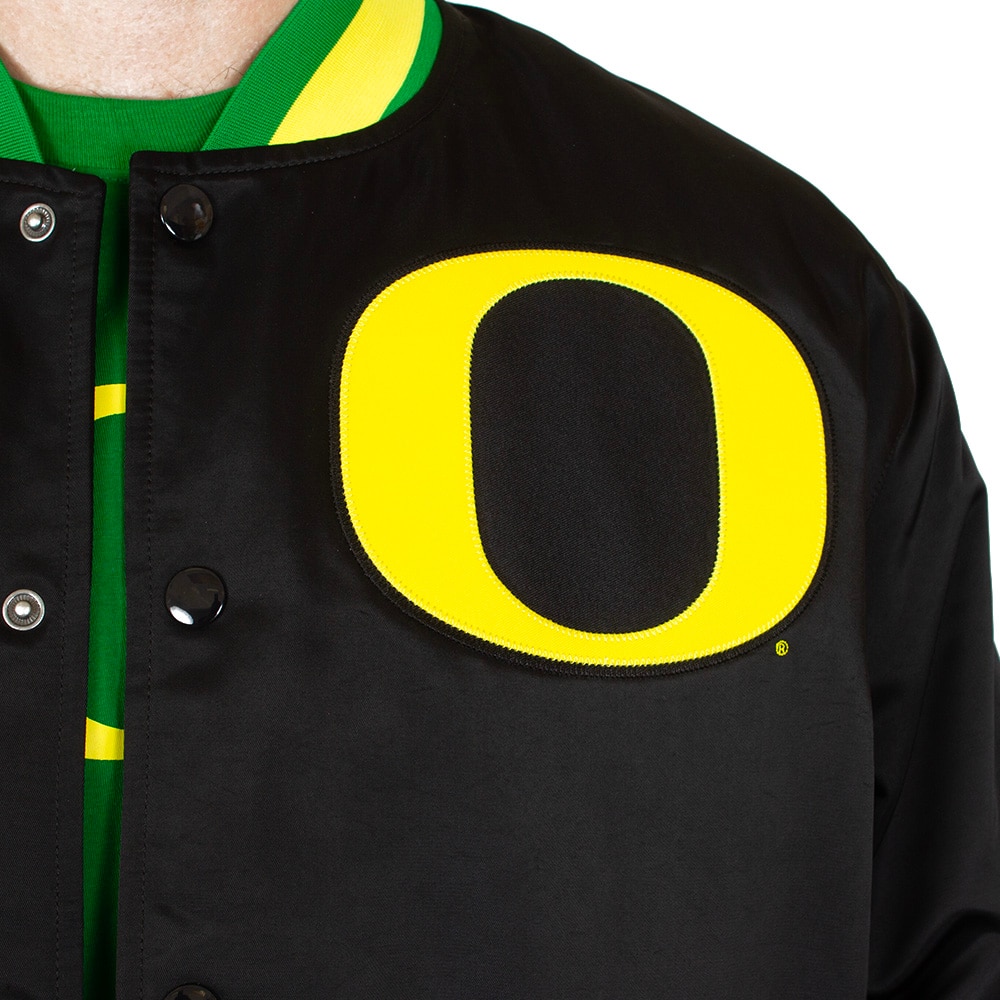 Classic Oregon O, Nike, Black, Coat/Jacket, Polyester, Men, Varsity, Bomber styler, Oregon Ducks, 926413